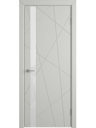 Межкомнатная дверь эмаль Flitta WHITE GLOSS светло серая