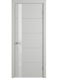 Межкомнатная дверь эмаль Trivia  WHITE GLOSS светло серая